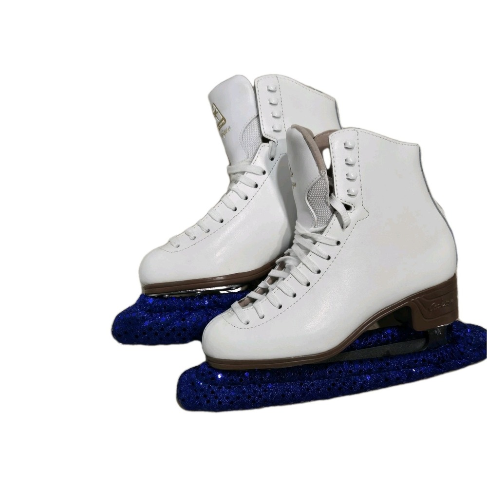 Jackson Mystique 1490 White Figure Ice Skates Womens Sz 6.5 C with Blade Covers